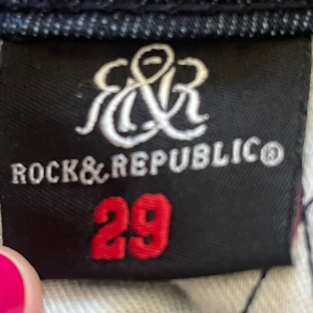 Rock & Republic Blue Casual Pencil Mini Skirt - Picture 3 of 5